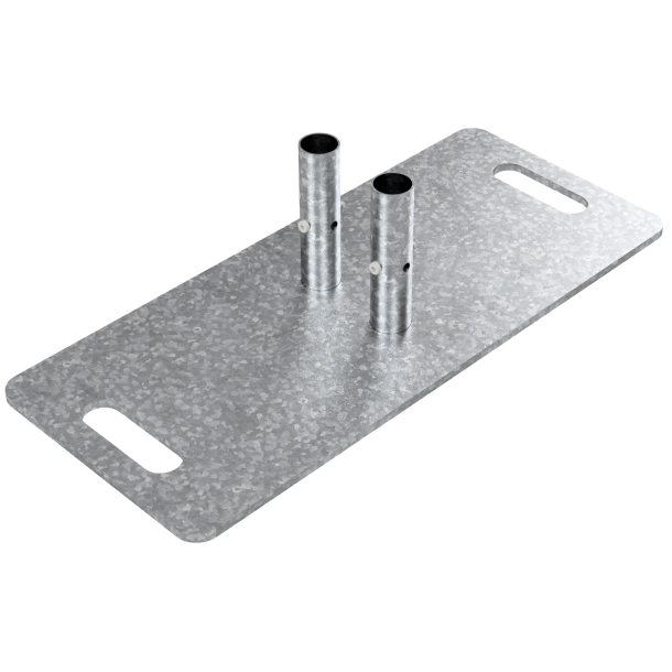 Base | for grid element | horizontally, 2 sleeves